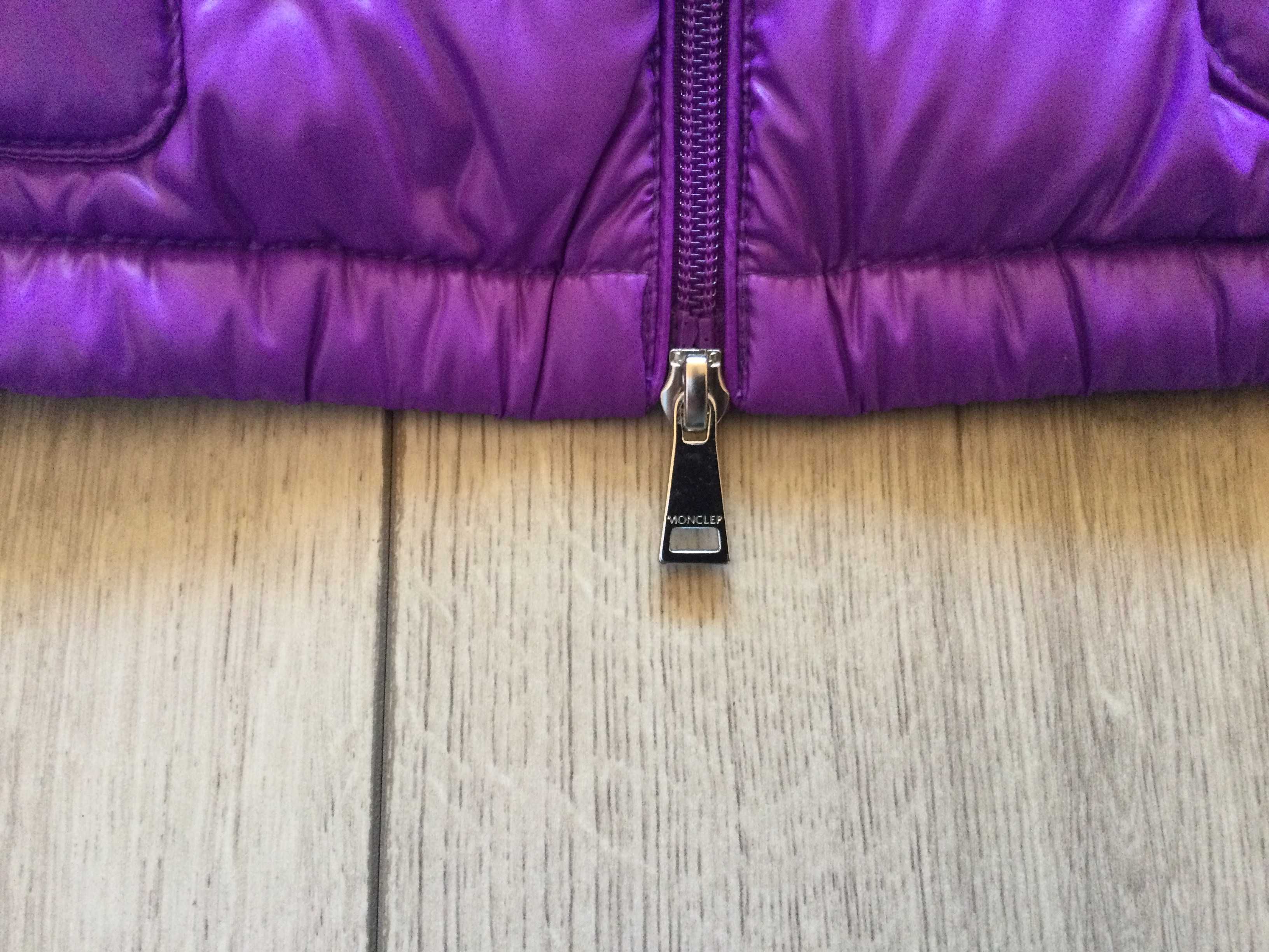 НОВО дамско лилаво / виолетово пухено яке MONCLER размер 2 / M