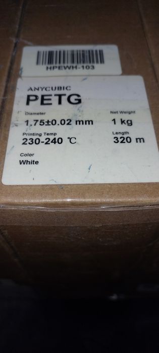 Filament PETG Anycubic 1Kg Black/White Nou