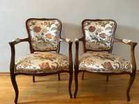 Двойка антикварни кресла Fleurs de Versaille в стил Луи XV