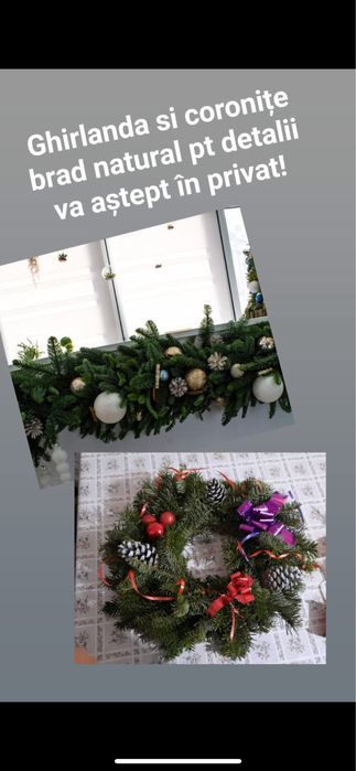 Coronite si ghirlande din brad natural