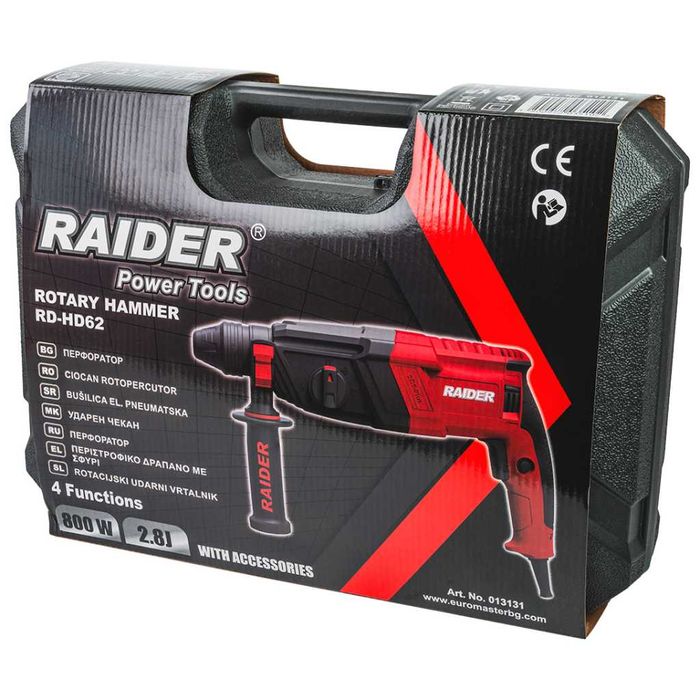 Перфоратор 800W 2.8kg 26mm 2.8J 4 функции куфар RD-HD62 - 013131