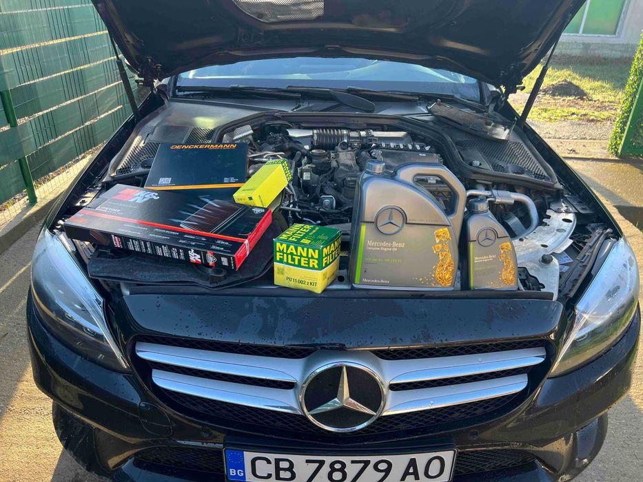 Mercedes C-class C200 2019г facelift 9G-Tronic реални км обслужен