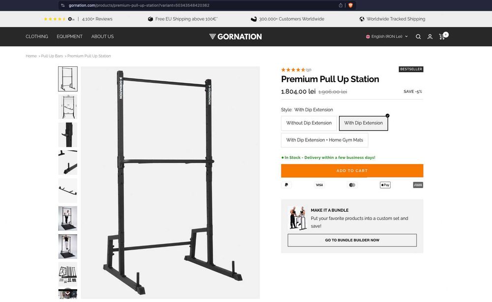 Aparat tractiuni - Gornation premium pull-up station