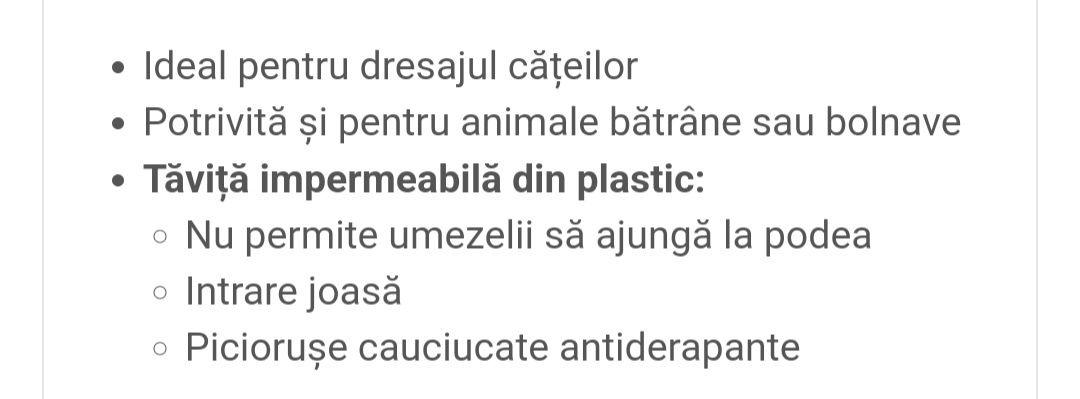 Litieră tip tăviță