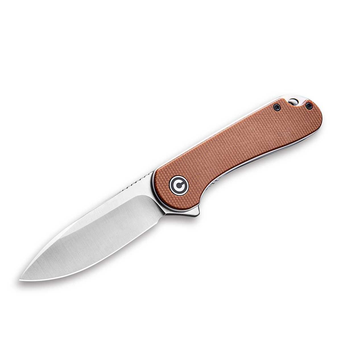 Briceag flipper CIVIVI Elementum cu maner Micarta verde, lama D2