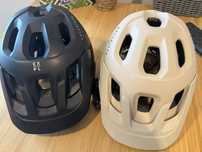 Casca protectie bicicleta MTB EXPL 500, negru si crem, marimile M si L