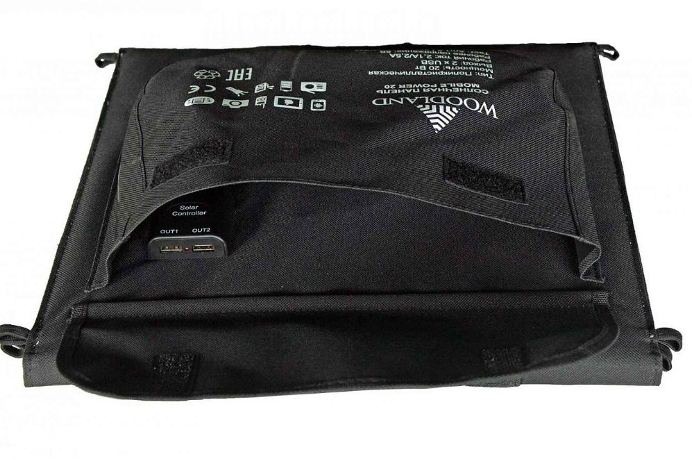 Солнечная панель портативная Woodland Mobile Power 20W 2,1А / 2,5А