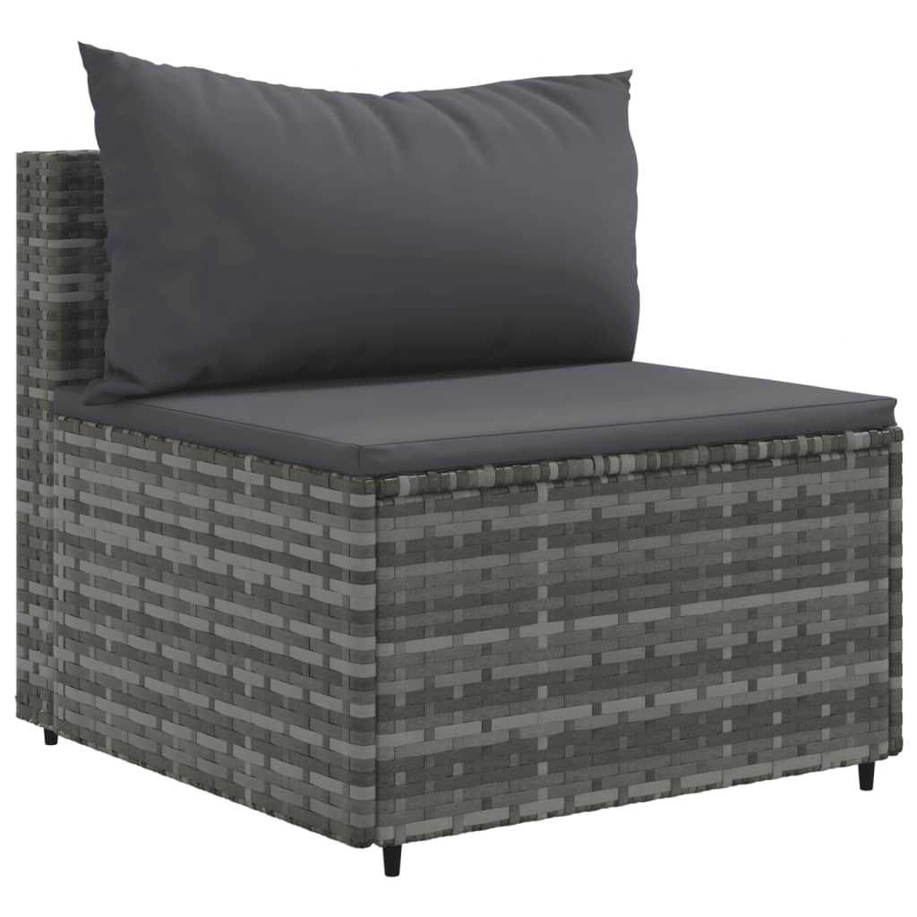 Set mobilier de gradina/terasa canapea/coltar 7 piese Gri Ratan OFERTA