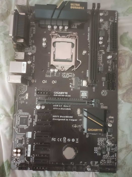 Комплект материнская плата gigabyte ga-h110-d3a и процессор i5 7400
