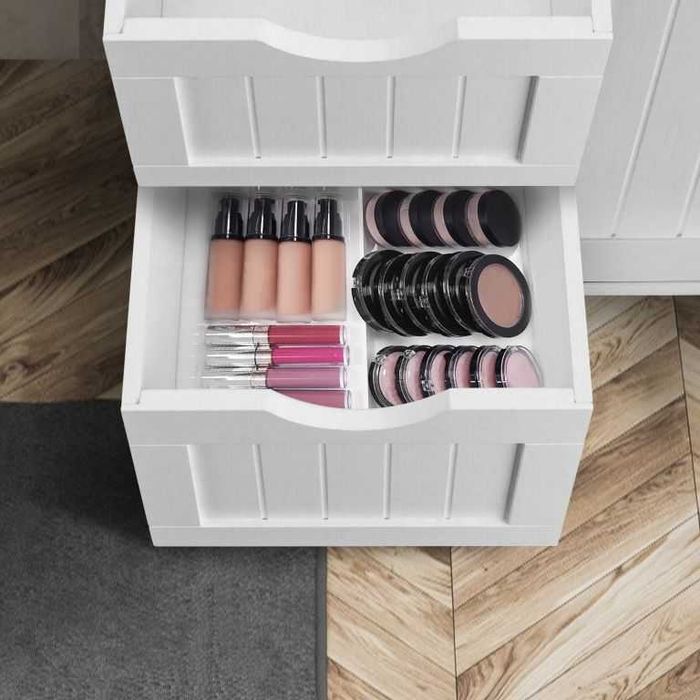 Шкаф Miadomodo с 4 чекмеджета 55x30x82см чисто нов оребрен