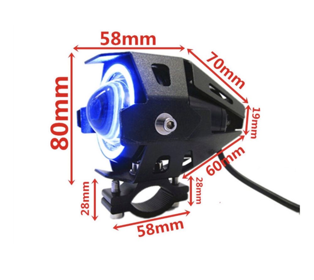 Set Proiectoare Led Angel Eyes MOTO /AUTO /ATV /SCOOTER