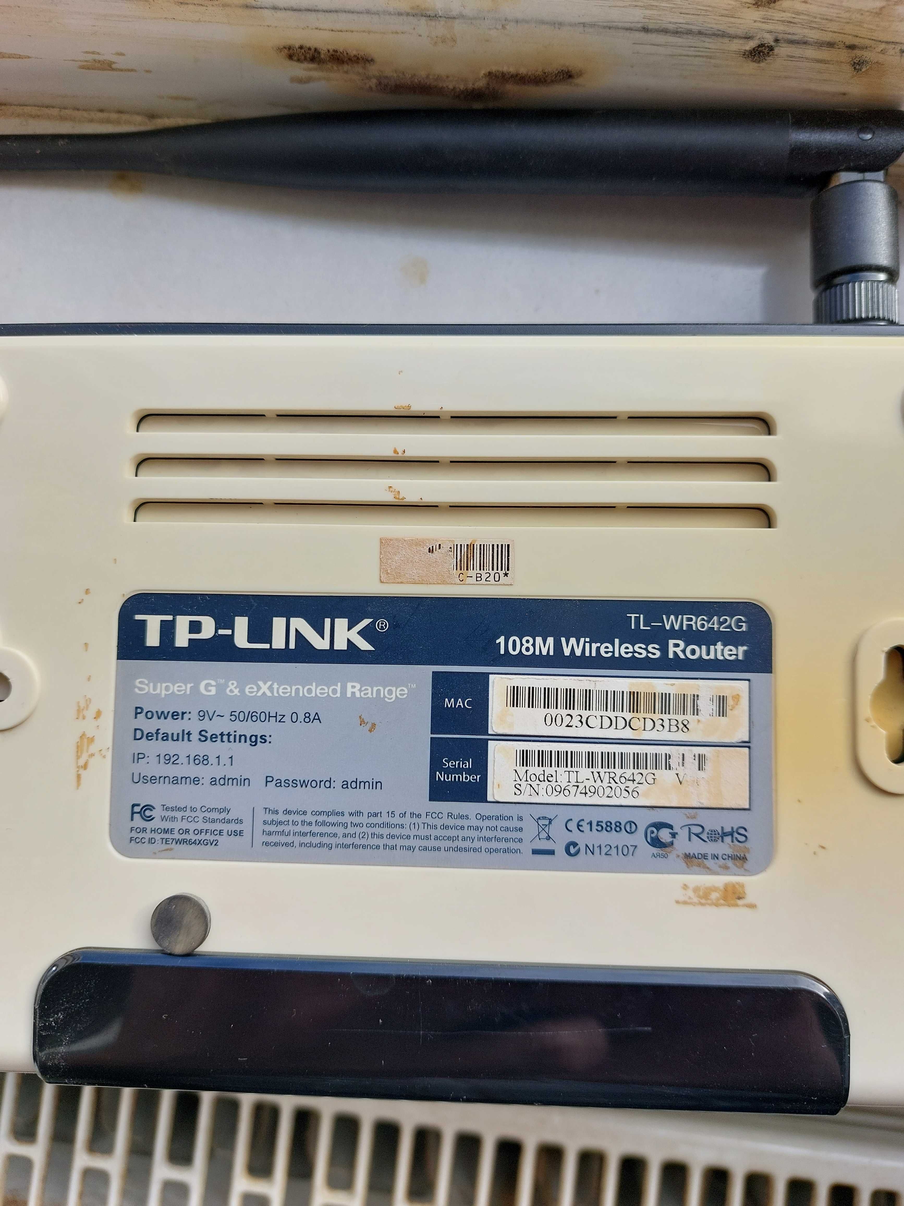 Vand router TP-LINK TL-WR642G