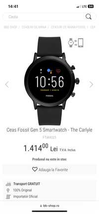 Vand Smartwatch Fossil Gen 5