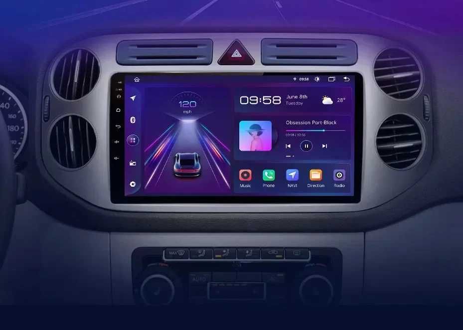 Navigatie Dedicata Android Volkswagen Tiguan 9 Inch, WiFi, Bluetooth
