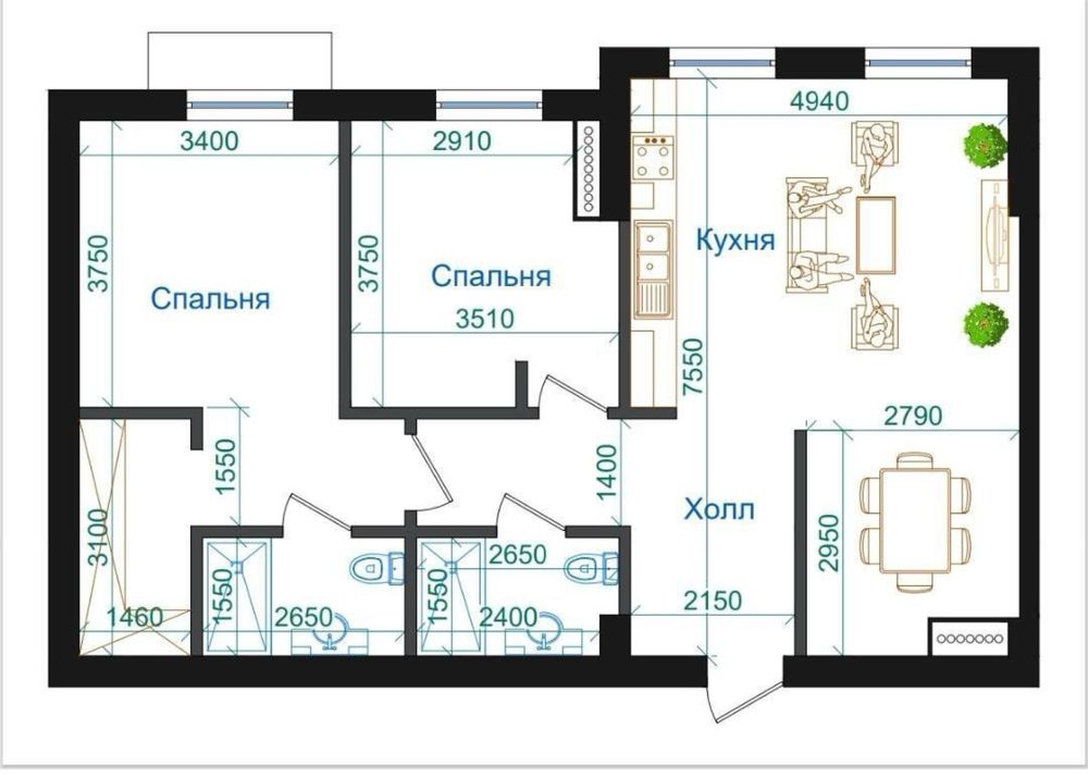 Квартира ЖК Poytaxt Gavhari 3/10/10 88 кв.м