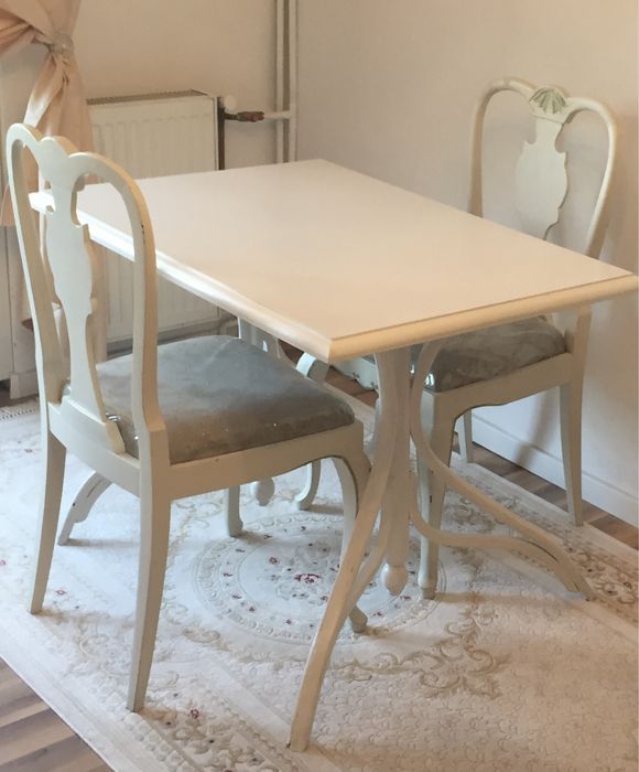 Vand masa lemn alba, stil Thonet