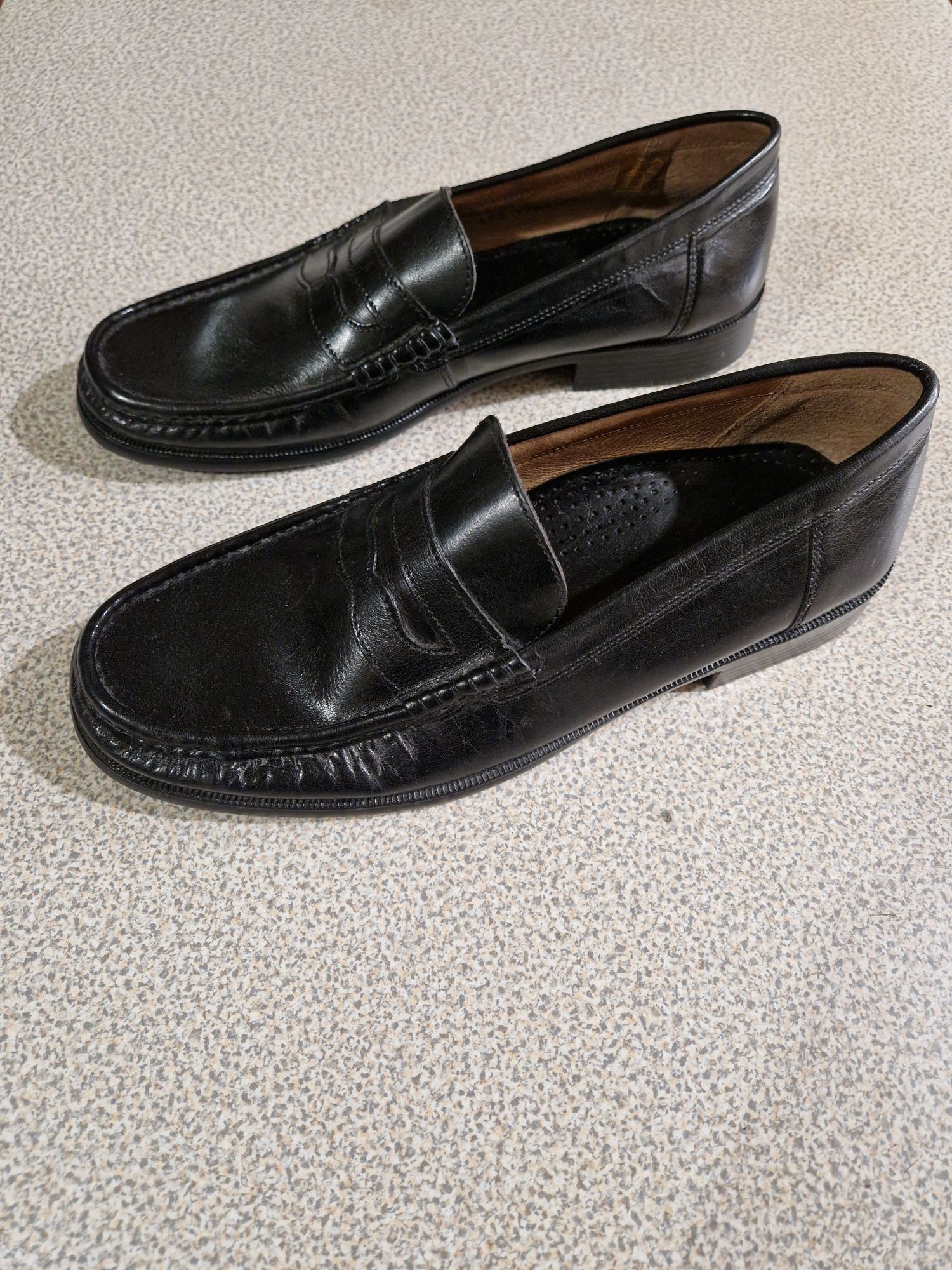 Мъжки маркови мокасини / обувки от естествена кожа - 44 / Чисто нови