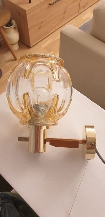 Accesoriu decor lumina vintage colectie alama Limburg Germania 1960