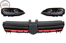 Faruri LED Bi-xenon Look VW Golf 7 VII (2012-2017) Facelift G7.5 GTI Design cu Sem- livrare gratuita