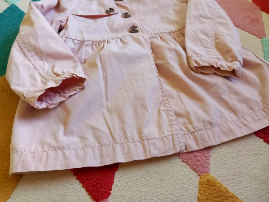 H&M Детско Памучно палтенце за Момиче, Светло розово, размер 104/3-4 г