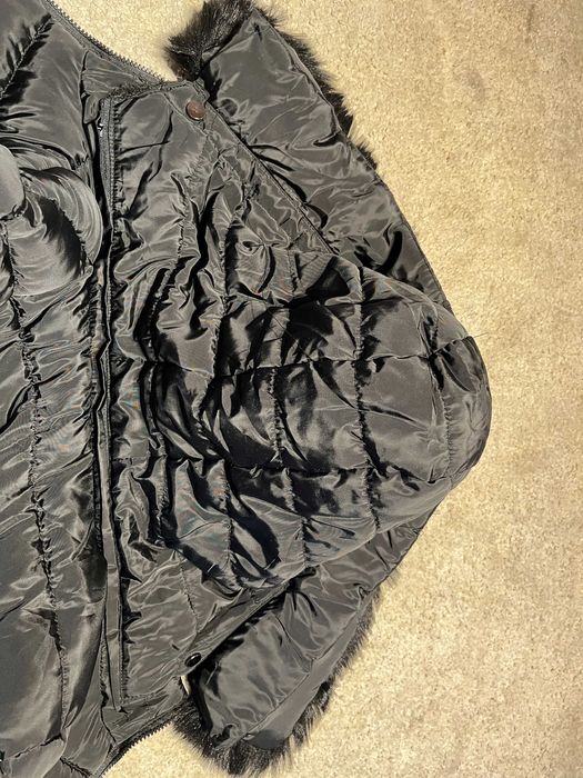 Geaca dama neagra calduroasa AILAN cu gluga si paravant detasabile