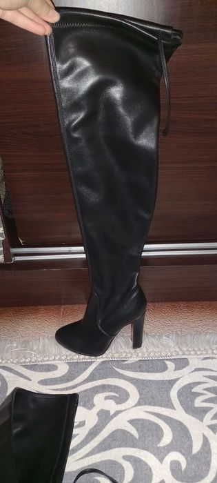 Кожени ботуши на ток