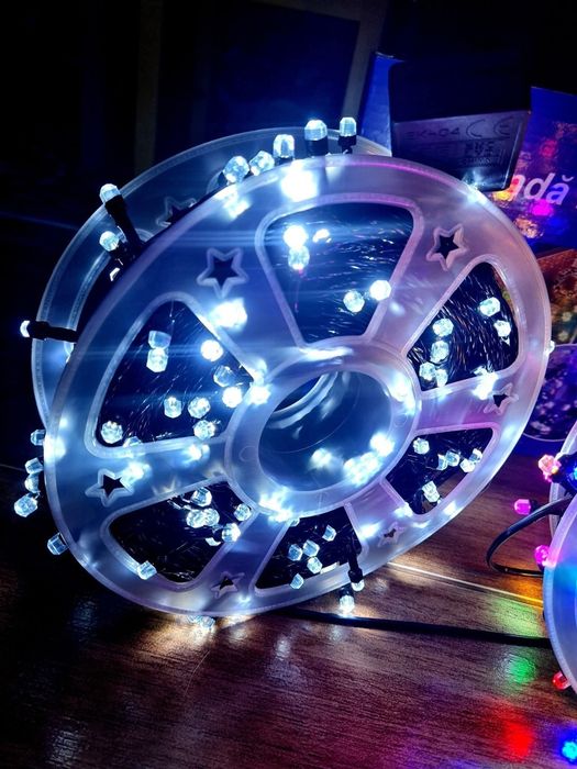 50метра/100МЕТРА Коледни LED Лампи Кристален Диод
Контролер с 8режима