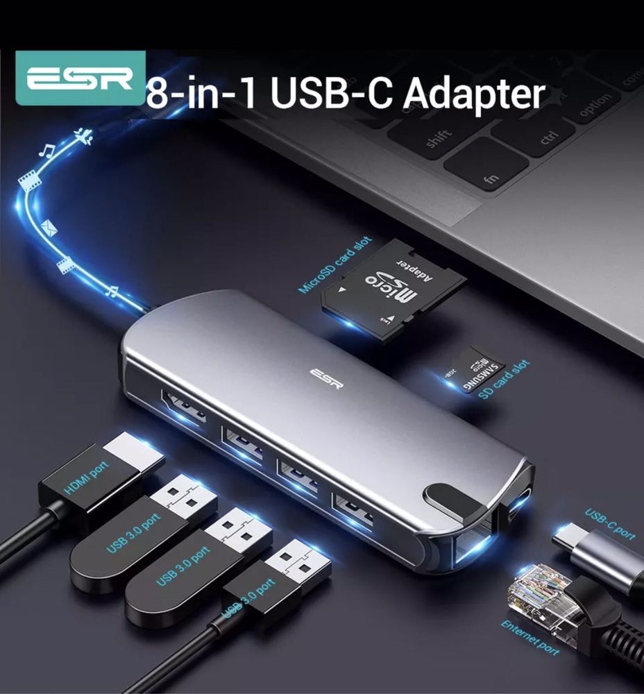 Usb type C,hub 8в1