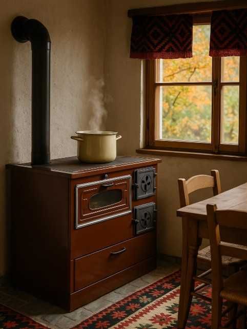 Soba Lemne GATIT INCALZIT Plita Cuptor 8.4 kw LivratGRATUIT MM