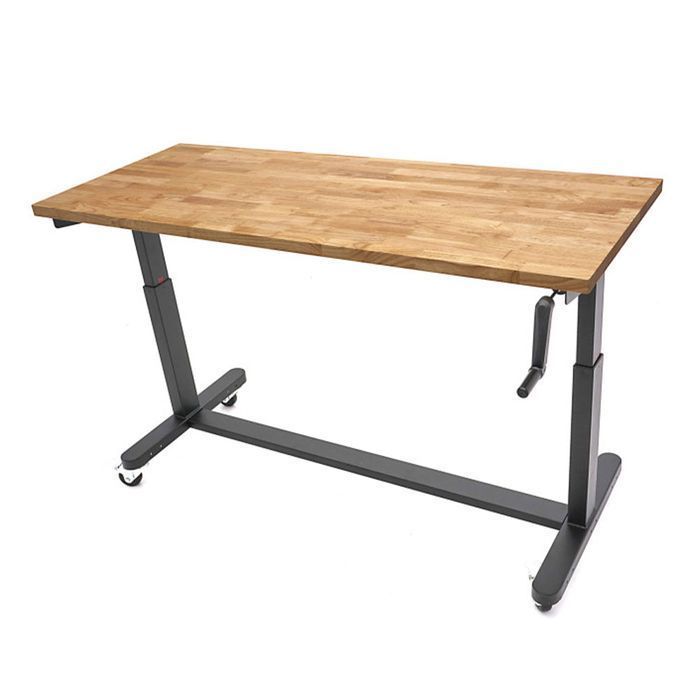 Banc de lucru cu blat din lemn masiv reglabil pe inaltime 152cm