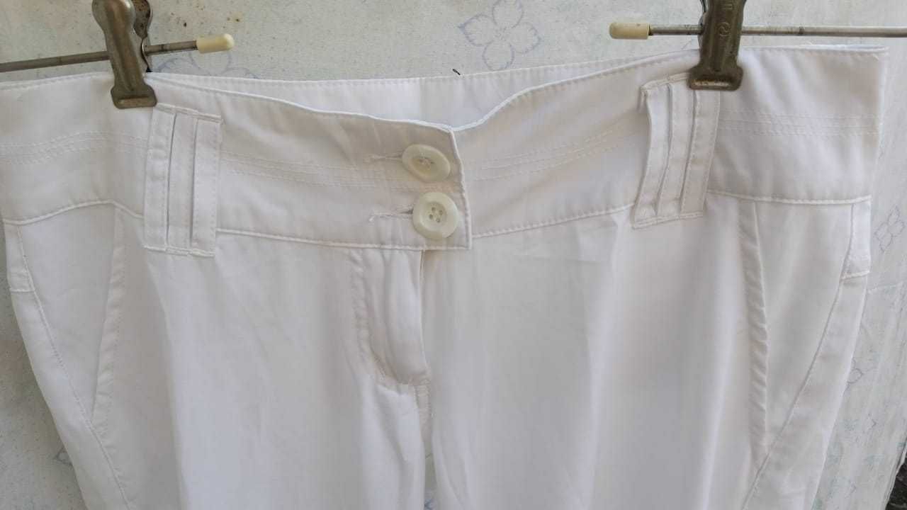 Новые брюки, летние, тонкие, 2х расцветок: белые, черные, на 42-44 раз