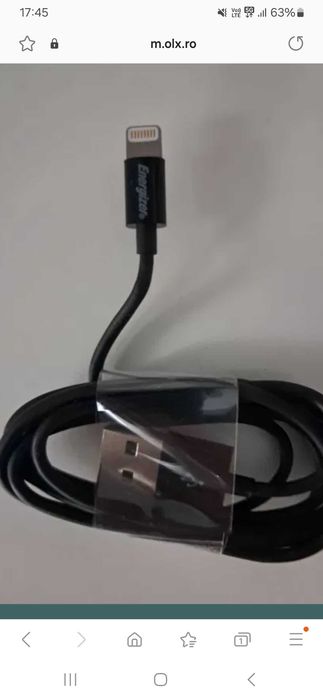 Iphone- cablu incarcare Energizer Nou