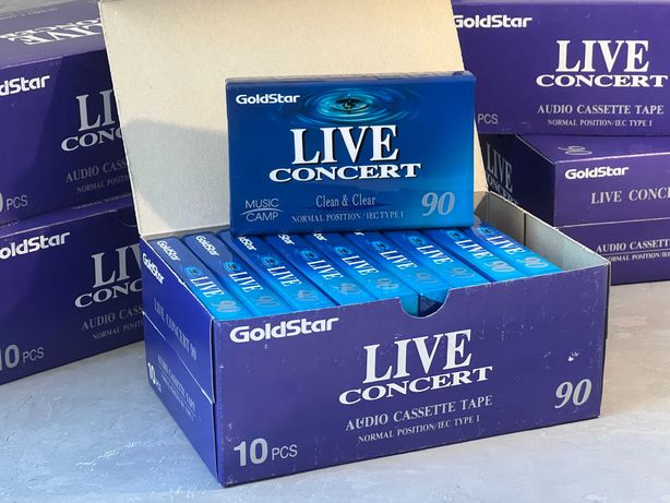 Блок (10 кассет) Goldstar Live Concert 90. Новые аудиокассеты