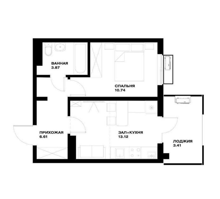 продажа квартир в Ташкенте, Новостройка 2/14/16, 38м2, Евро ремонт