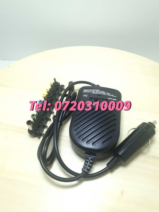 Incarcator Auto Universal Pentru Laptop80w Alimentare 12vcu 8 Cone