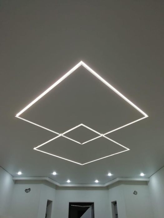 Натяжные потолки, Ред, рассрочка, потолки, световая линия, порящий,