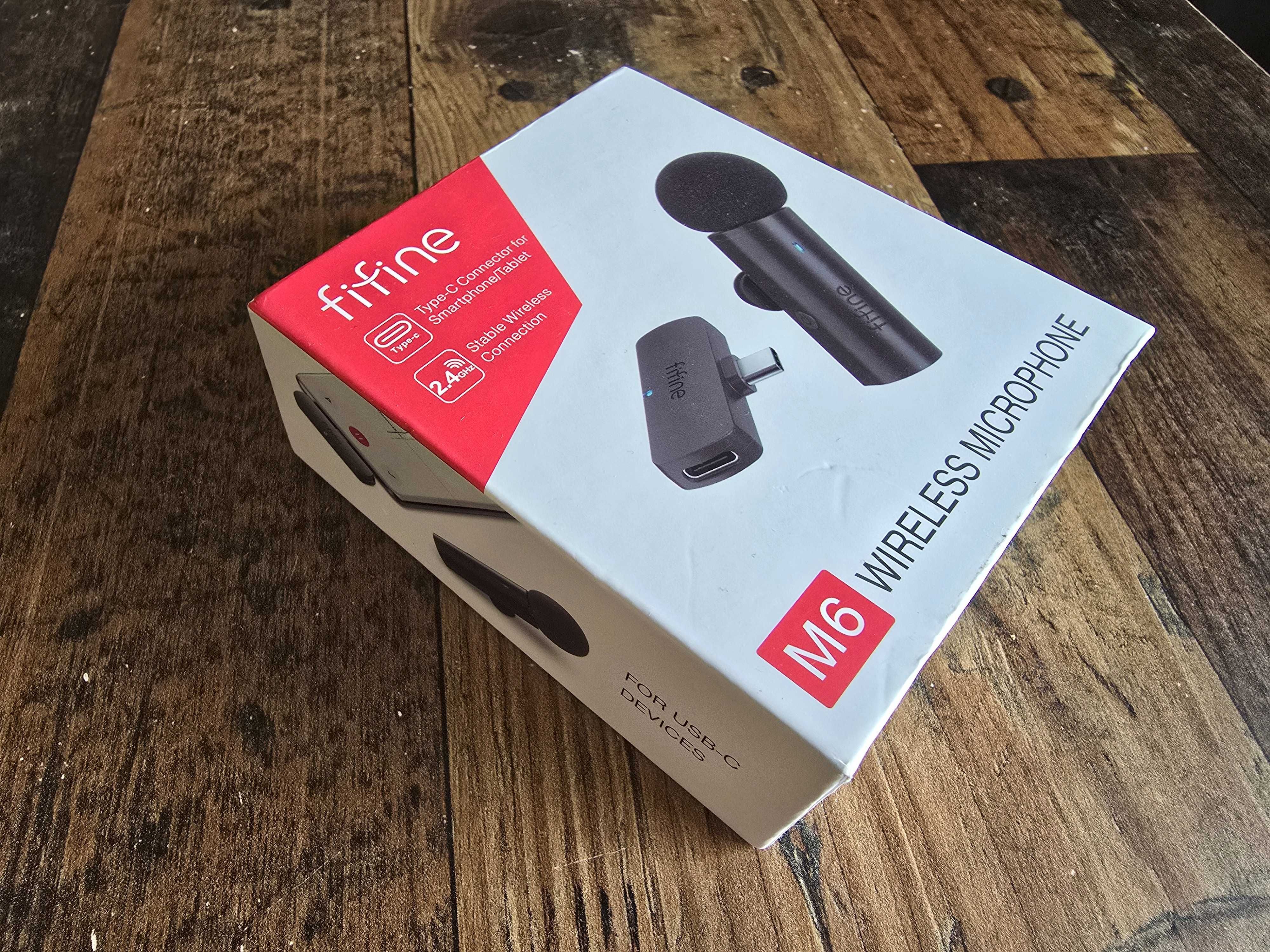 микрофон FIFINE M6, безжичен USB Type-C за блогове и видеоклипове
