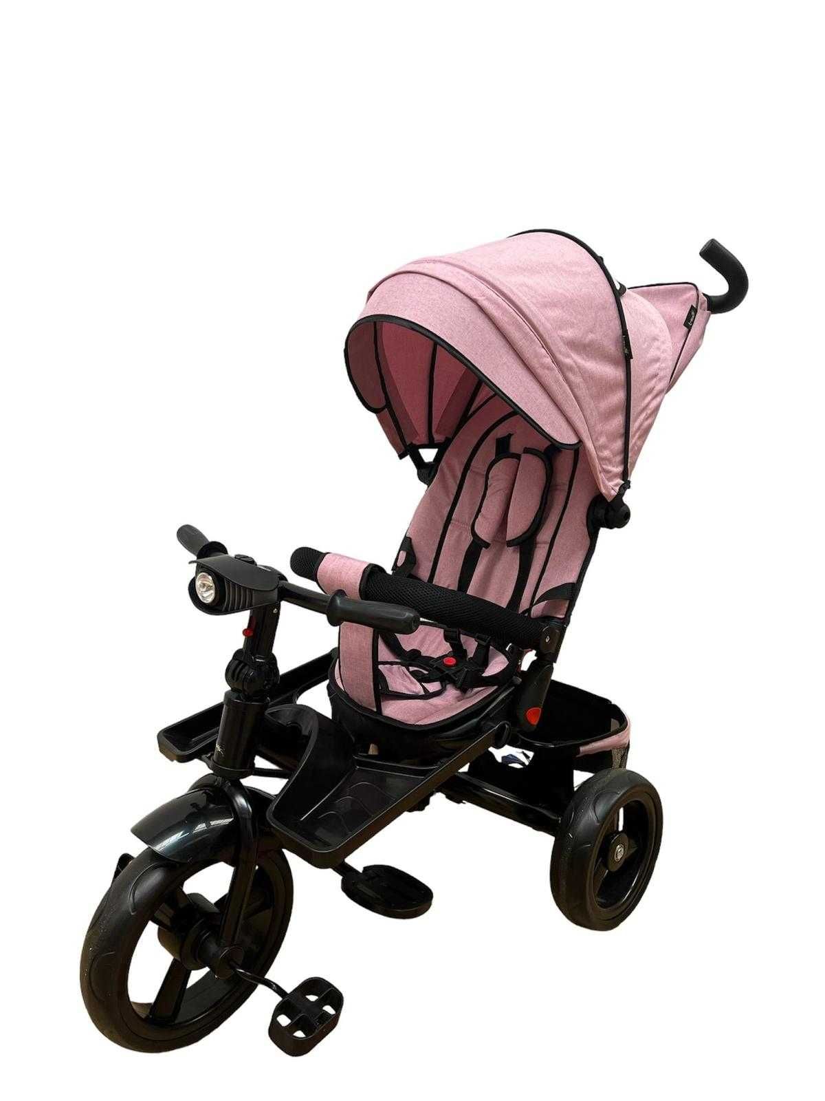 Tricicleta Go Kart cu scaun reversibil si pozitie de somn , roz