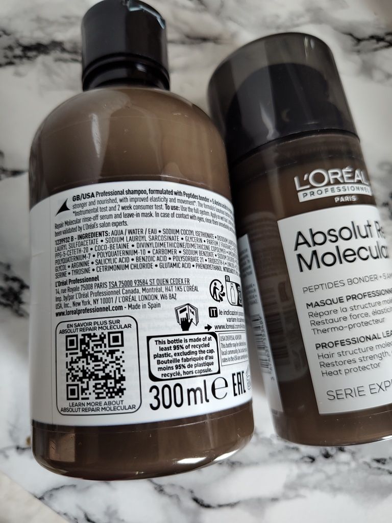 Vand sampon L'Oreal si ser absolut repair molecular