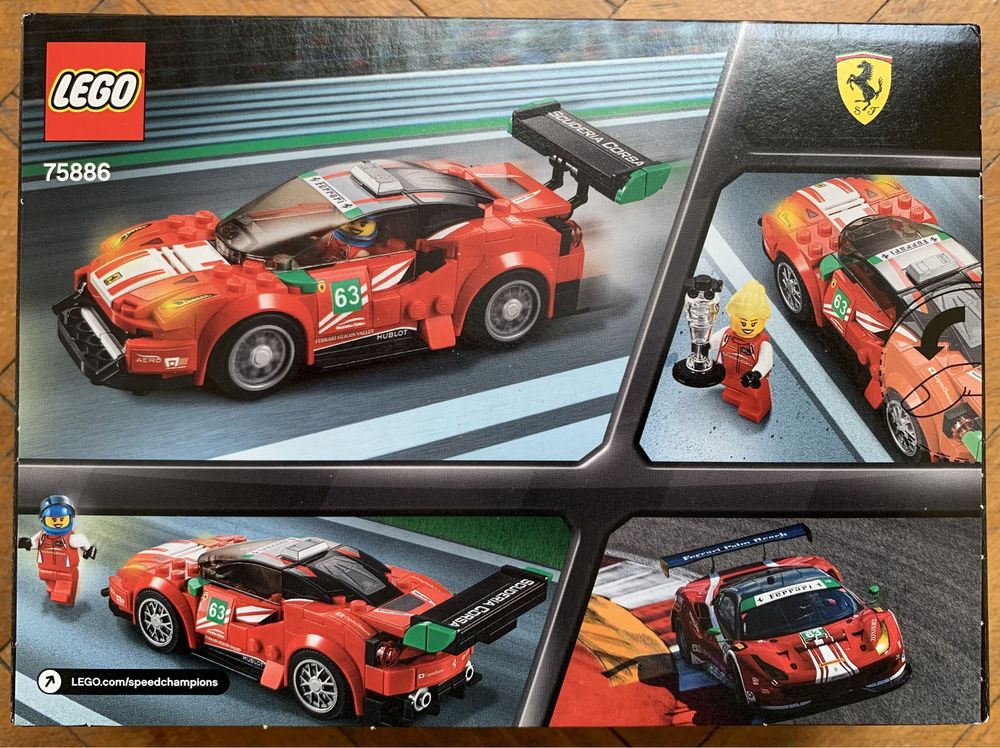 Lego Speed Champions Ferrari F40 75890; Ferrari 488 GT3 75886