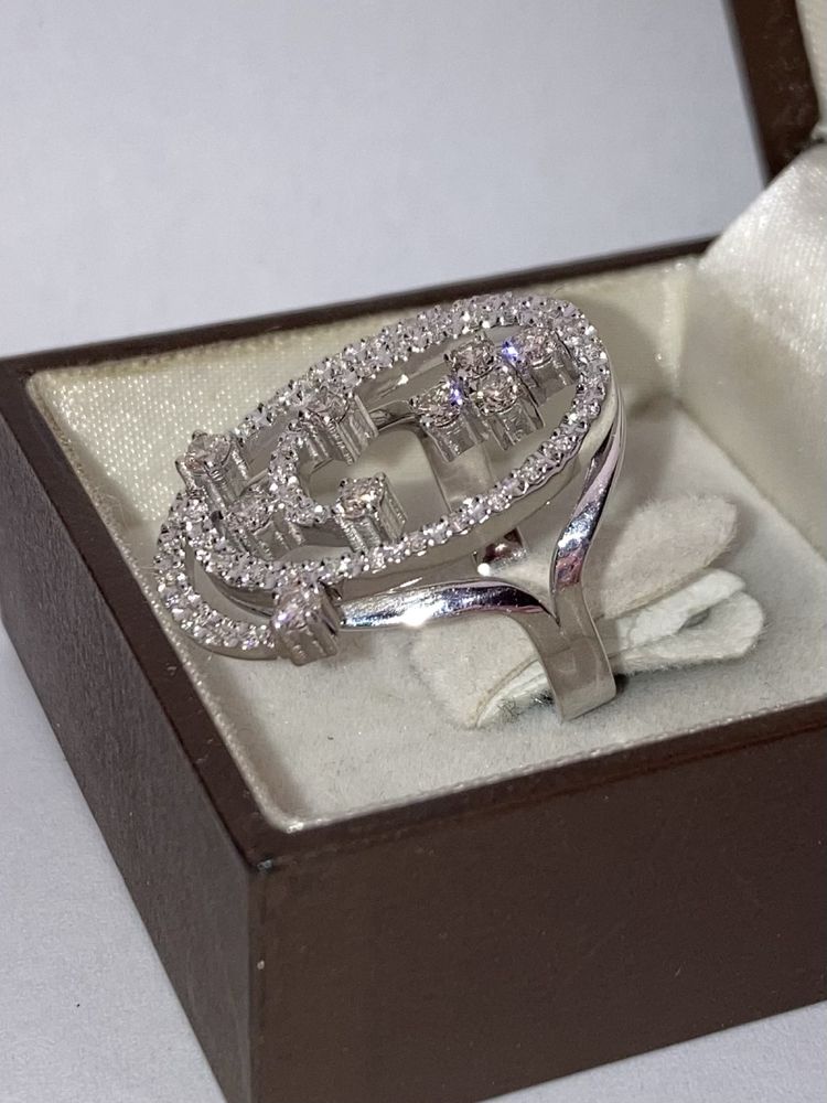 Inel aur alb cu diamante 1.01ct