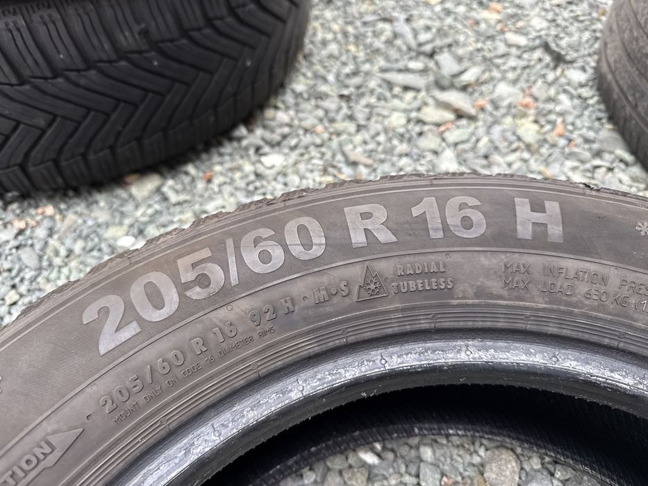 4бр. Зимни Гуми 205/60R/16 -SEMPERIT- DOT:2523+4622- 6.3мм+5.7мм