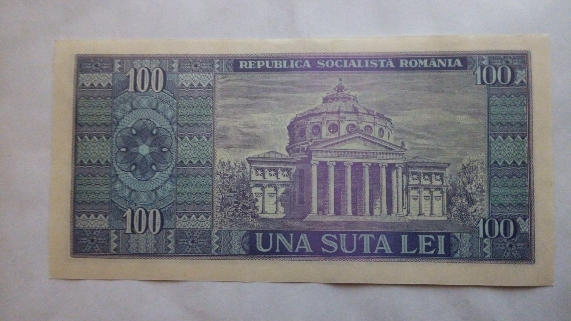 Bancnota 100 lei anul 1966 Nicolae Bălcescu
Seria F.
S