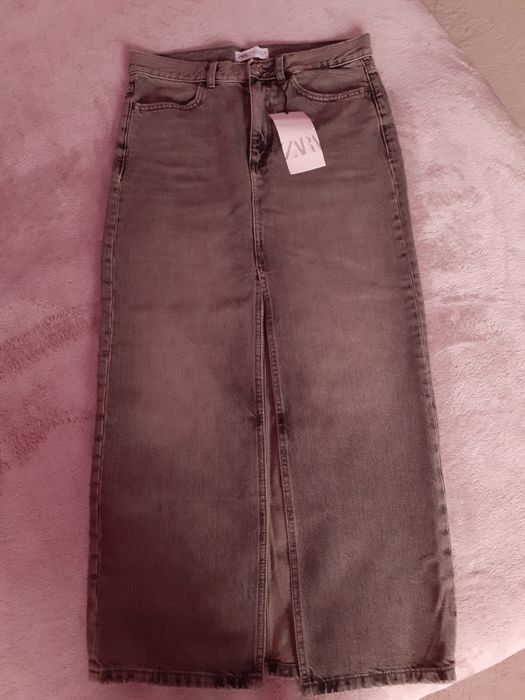 Fusta blugi lunga Zara XS