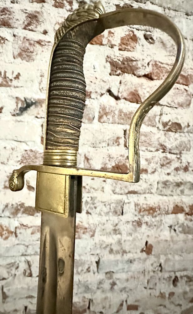 Sabie Originală de Ofiter Cavalerie! Sec XIX , Lamă curbată! 100 cm!!