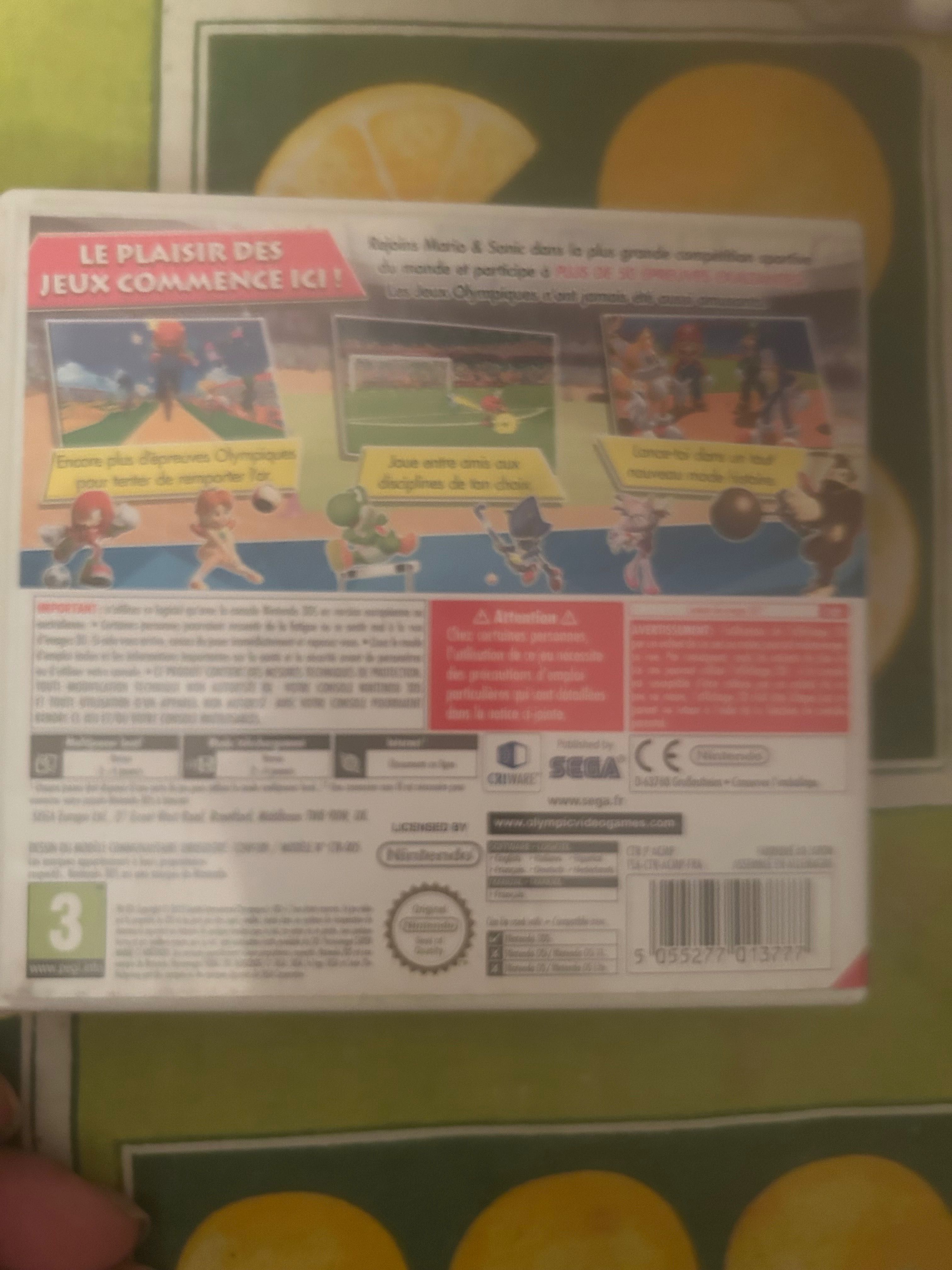 Игра Марио и Соник 3DS