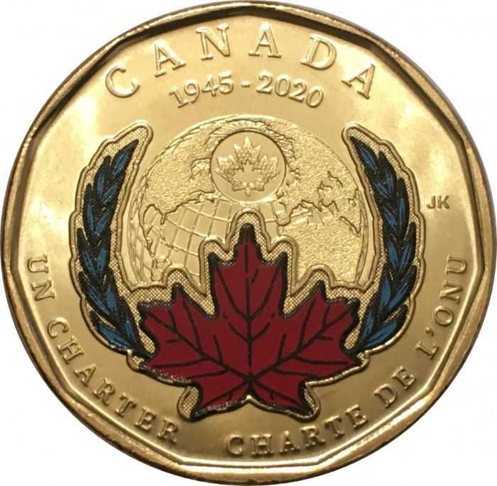 Monede comemorative 4 buc. x 1 dolar CANADA - color - UNC