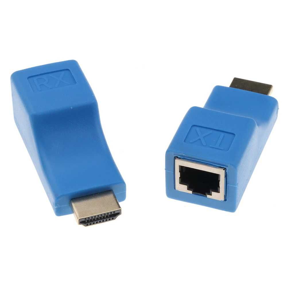 HDMI Extender/удължител с RJ45 порт/LAN кабел FullHD до 30м + Гаранция