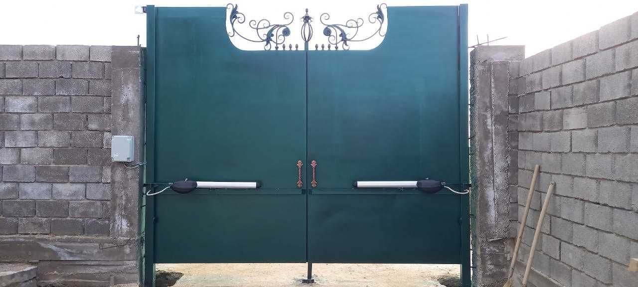 Установка домофон и автоматика для распашных ворот в Шымкенте