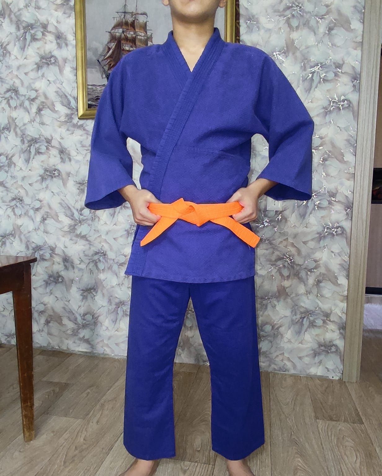 Кимоно на Дзюдо синее